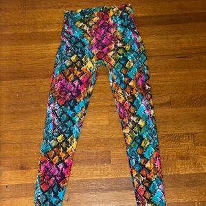 K-DEER Rainbow Python Leggings